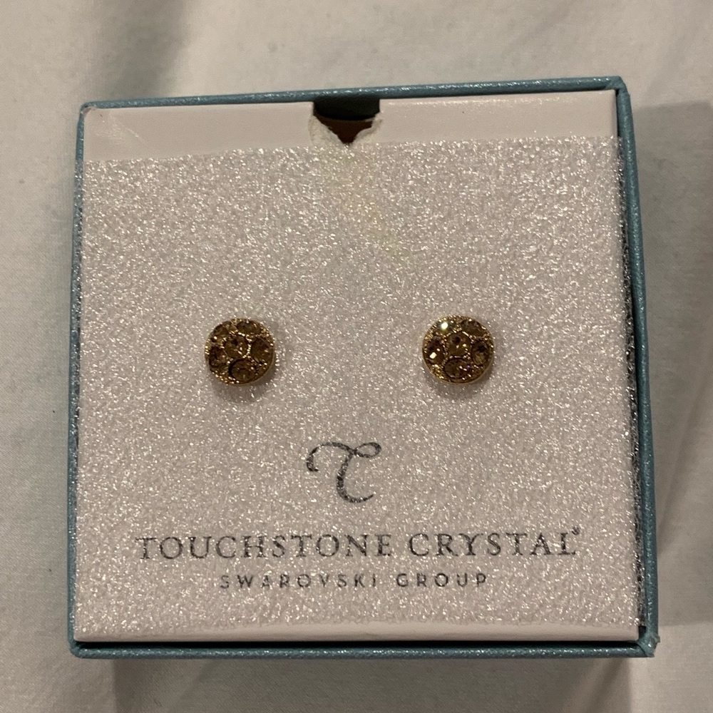 Swarovski crystal and pearl earrings